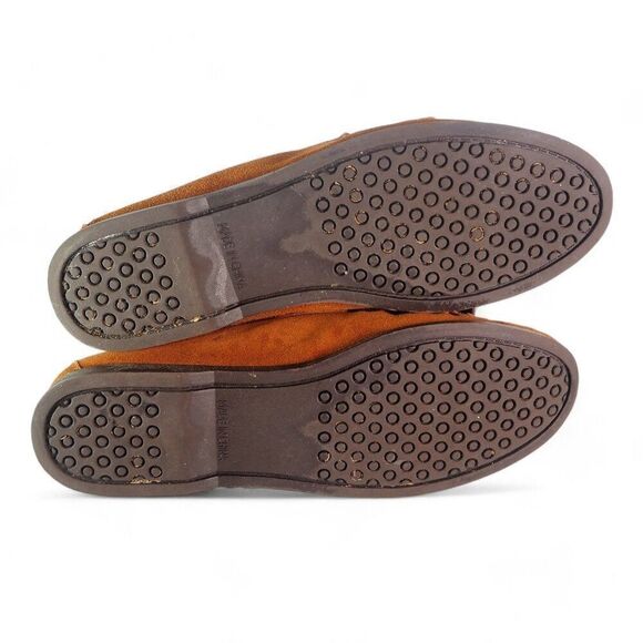 Morgan Woods Vintage Suede Kilty Beaded Slip-on Moccasins 209135 Brown Women's 9 - Picture 8 of 11
